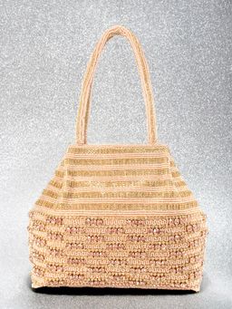 Peora - Potli Bags Evening Bags Ethnic Bride Purse with Drawstring Rose Gold - P67C