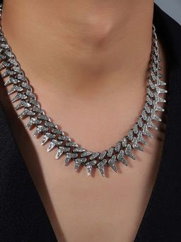 Salty Alpha - Women White Stone Gothic Thorns Necklace