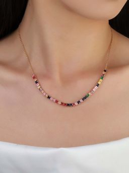 Salty - Women Multi-Color Diamond Aura Necklace