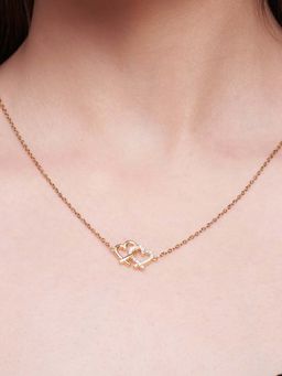 Salty - Women White Linked Hearts Necklace