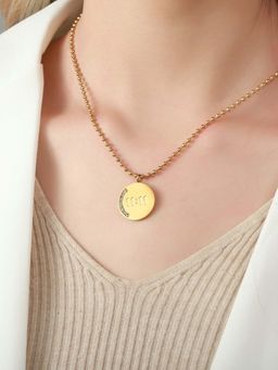 Salty - Women White Lucky Hour Pendant Necklace