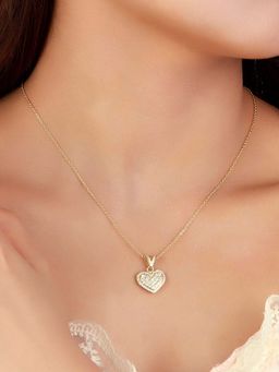 Salty - Women White Stone Loving Touch Heart Necklace