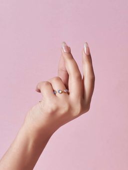 Salty - Women Blue Opalescent Chain Ring