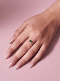 Salty - Women Emerald Green Self-Love Chain Ring