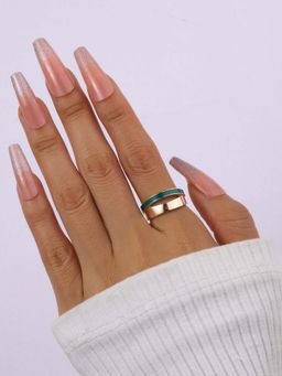 Salty - Women Rumi Green Enamel Ring