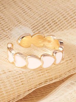 Salty - Women White Mocha Me Hearts Ring