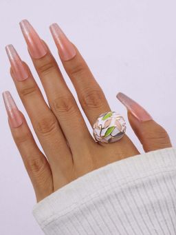 Salty - Women Multi-Color Leafy Enamel Ring