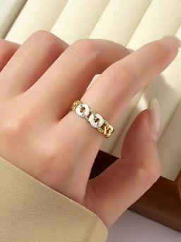 Salty - Women White Forever Love Diamond Ring