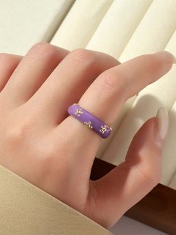 Salty - Women Purple Gemline Contrast Ring