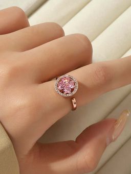 Salty - Women Esme Crystal Pink Floral Spinner Ring