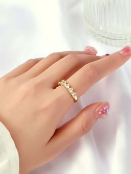 Salty - Women Romantic Heart Diamonds Ring