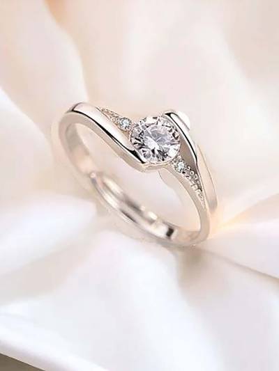Women White Vow Gemstone Ring