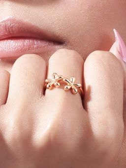 Salty - Women You and Me Floral Rose Gold Ring