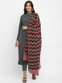 STADO - Grey Woolen Embroidered Kurta (Set of 3)