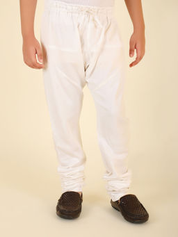 Fabindia - Natural White Viscose Silk Churidar