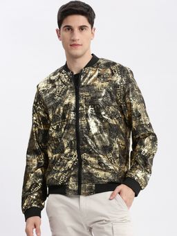 SHOWOFF - Mens Long Sleeves Multi-Color Abstract Tailored Jacket