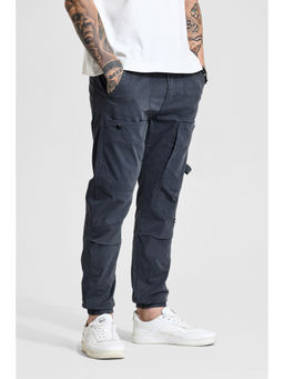 Snitch - Men Grey Cotton Blend Cargo