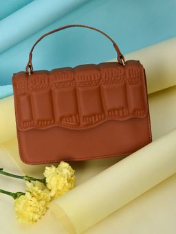 Haute Sauce - Brown Textured Handheld Bag