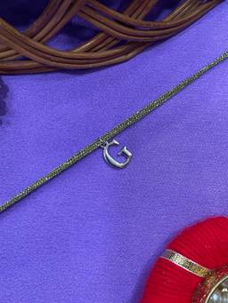 Digital Dress Room - G Letter Silver Plated Rakhi