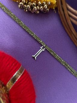 Digital Dress Room - I Letter Silver Plated Rakhi