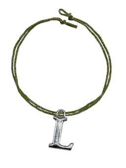 Digital Dress Room - L Letter Silver Plated Rakhi