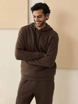 Andamen - Brown Men Cotton Blend Hoodie