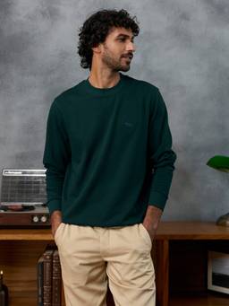 Andamen - Green Men Pure Cotton Gold Finish Sweatshirt