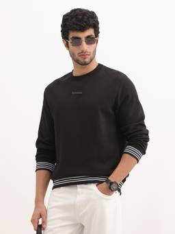 WROGN - Black Classic Contrast Sleeve Sweatshirt