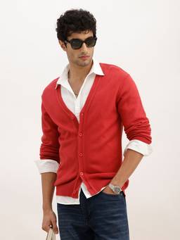 WROGN - Red Solid Comfort Fit Sweater