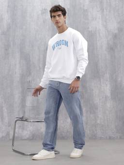WROGN - White Wrogn Graphic Comfort Fit Sweatshirt