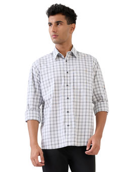ColorPlus - White Comfort Fit Full Sleeve Shirt