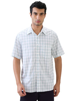 ColorPlus - White Comfort Fit Half Sleeve Shirt