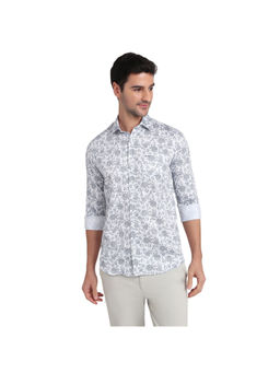 ColorPlus - Medium Blue Slim Fit Full Sleeve Shirt