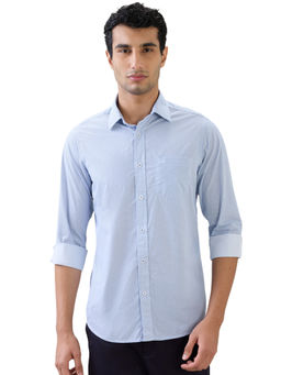 ColorPlus - Blue Slim Fit Full Sleeve Shirt