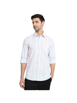 ColorPlus - Medium Blue Slim Fit Full Sleeve Shirt