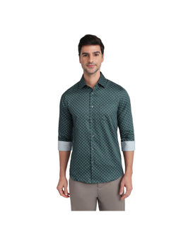 ColorPlus - Medium Blue Slim Fit Full Sleeve Shirt