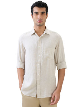 ColorPlus - Medium Fawn Regular Brown Fit Full Sleeve Shirt