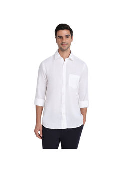 ColorPlus - White Regular Fit Full Sleeve Shirt