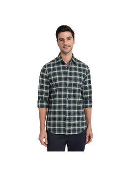 ColorPlus - Dark Green Regular Fit Full Sleeve Shirt