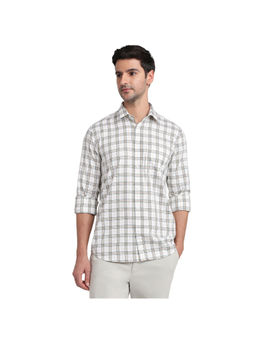 ColorPlus - White Regular Fit Full Sleeve Shirt