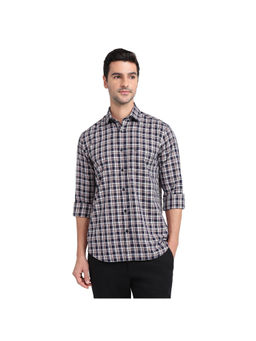 ColorPlus - Dark Blue Regular Fit Full Sleeve Shirt