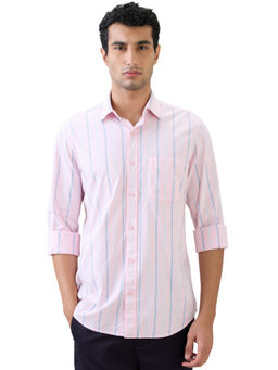 ColorPlus - Medium Pink Regular Fit Full Sleeve Shirt