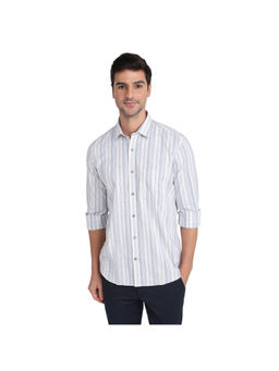 ColorPlus - White Regular Fit Full Sleeve Shirt