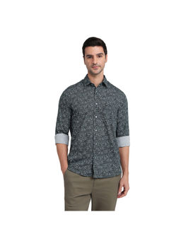 ColorPlus - Medium Blue Regular Fit Full Sleeve Shirt