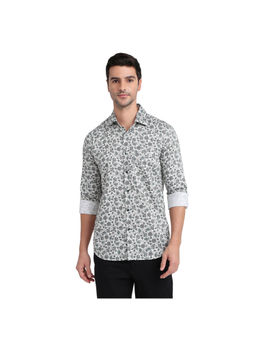 ColorPlus - Medium Grey Regular Fit Full Sleeve Shirt