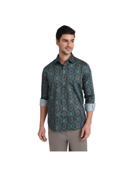 ColorPlus - Medium Blue Regular Fit Full Sleeve Shirt