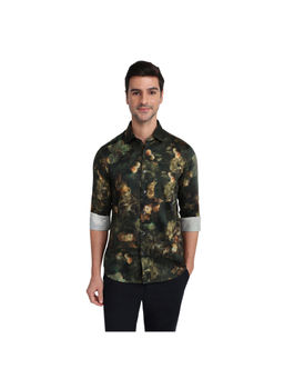 ColorPlus - Dark Green Regular Fit Full Sleeve Shirt