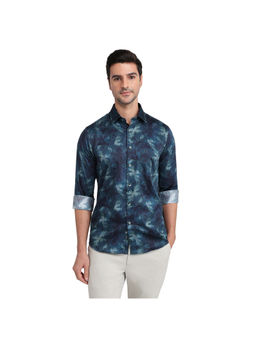 ColorPlus - Dark Blue Regular Fit Full Sleeve Shirt