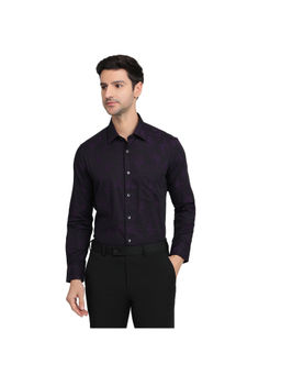 ColorPlus - Dark Purple Regular Fit Full Sleeve Shirt