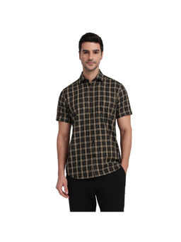 ColorPlus - Black Regular Fit Half Sleeve Shirt